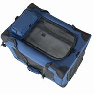 32   Soft Dog Crates Kennel, 3-Door Portable Folding Pet Carrier With Mesh Windows, Straps And Fleece Mat For Dogs, Cats, Rabbits, Meeting The Needs For Indoor, Outdoor, And Travel Use, Dark Blue — view 11
