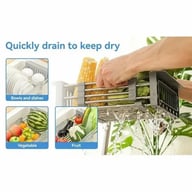 Adjustable Immersion Sink Dish Drying Rack With Stainless Steel Drain Basket - Portable And Retractable Space-Saving Fruit And Vegetable Solution(UPS/UPS logistics delivery supports self-pickup) — view 18
