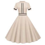 Vintage Stand-Collar Maxi Party Dress | Elegant 1950s Retro Style — view 5