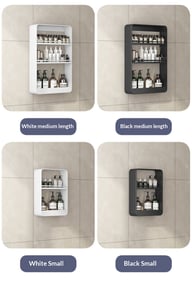 No-Drill Wall-Mounted Bathroom Shelf | Cosmetics Storage Rack Canada — view 17