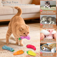 Catnip Cat Toys 5-Pack | Plush Vegetable Kicker Toys for Indoor Cats — view 9