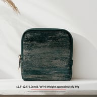 Velvet Cosmetic Bag with Tassel | Zippered Travel Pouch Canada — view 4