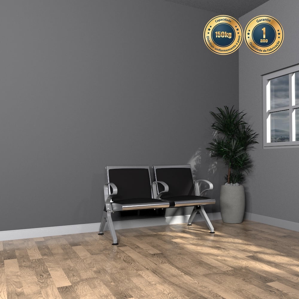 banco com longarina para recepção