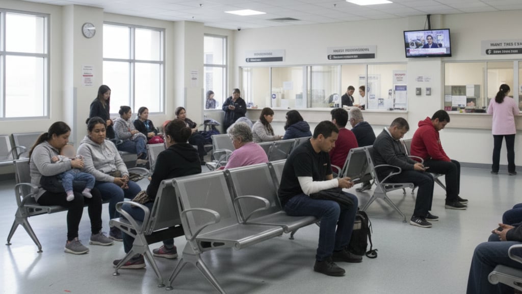 Longarina em aço inox para sala de espera com alto fluxo de pessoas