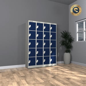 20 Portas – Armário Guarda-Volumes de Aço – Compatível com Capacete