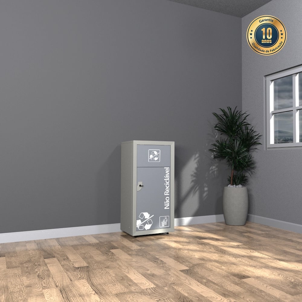 lixeira coleta seletiva não reciclável