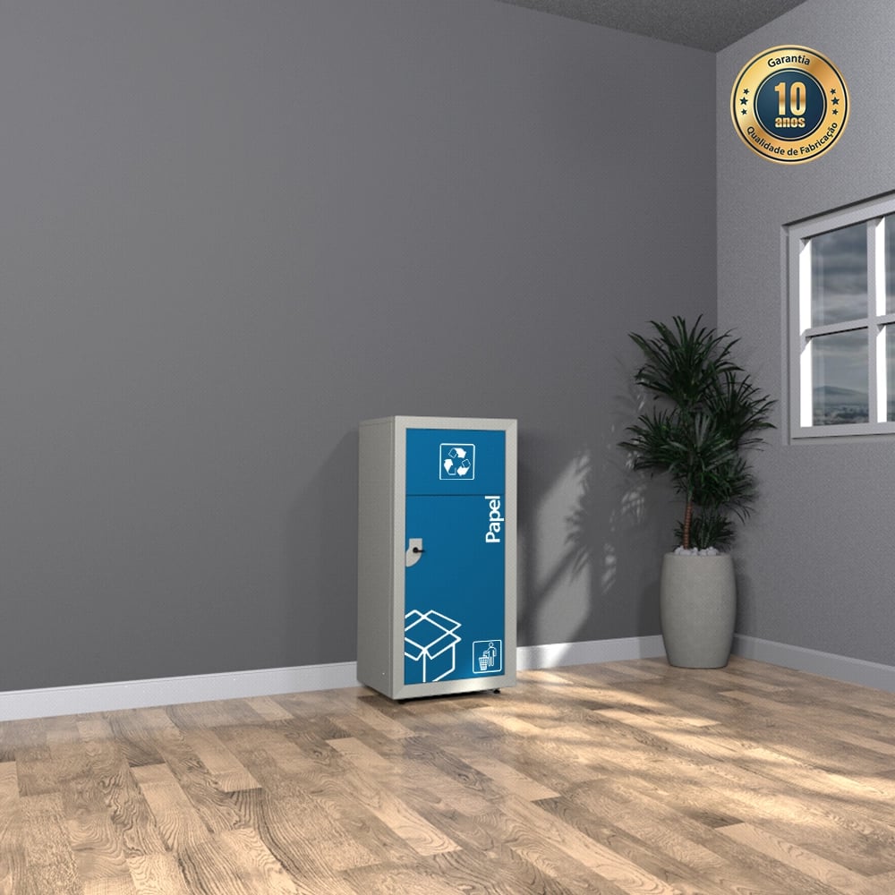 lixeira coleta seletiva papel