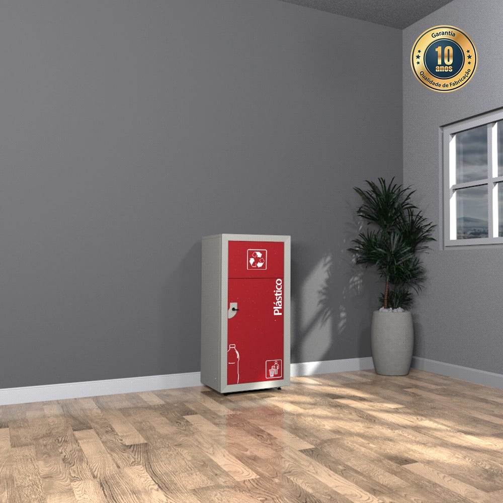 lixeira coleta seletiva plástico