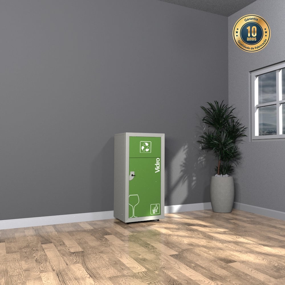 lixeira coleta seletiva vidro