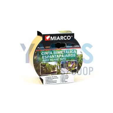 CINTA ESPANTAPAJAROS BIMETALIC 50MMX100M