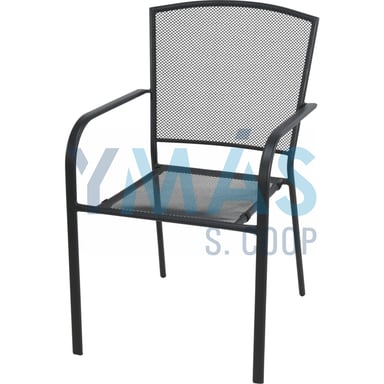 SILLA ACERO APILABLE GRIS 59X55X88CM