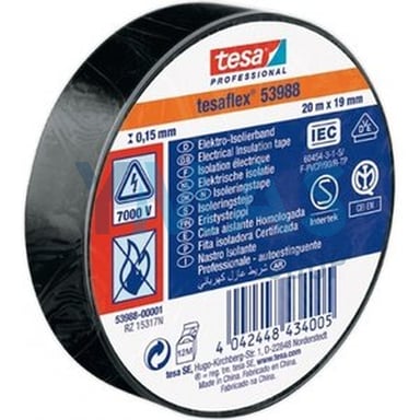 CINTA AISLANTE 25X25MM NEGRA 53988