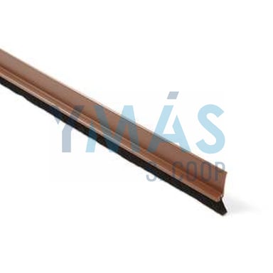 BURLETE BAJO PUERTA MARRON 100CM C/CEPILLO ADHESIV