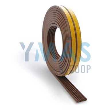 BURLETE ADHESIVO  E MARRON 6 MT. 9X4MM