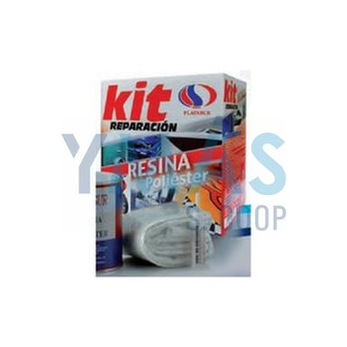 KIT REPARACION N.5 C/FIBRA (RESINA+FIBRA+CATALIZ.)