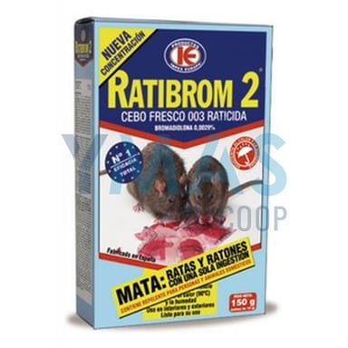 RATICIDA RATIBROM-2 150GR(CEBO FRESCO)USO DOMESTIC