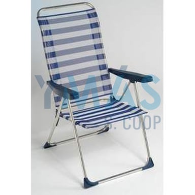 TUMBONA RELAX PLAYA ALUMINIO RAYAS FIBRELINE