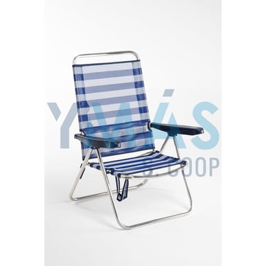 SILLA PLAYA ALUMINIO RESP.ALTO RAYAS FRIBELINE