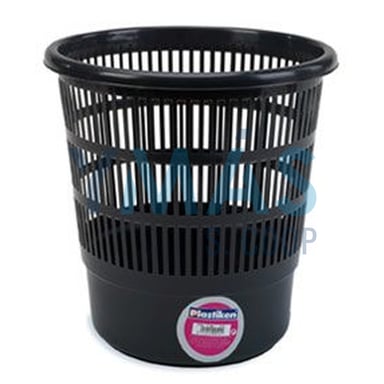 PAPELERA PLASTICO REJILLA 16L NEGRA
