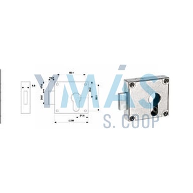 CERRADURA P/MUEBLE MADERA 708-38 CROMO