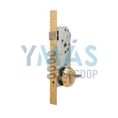 CERRADURA R-100 BULONES T-60 CROMADO C/CUADR.