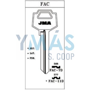 LLAVE ALUMINIO FAC-11D-AS