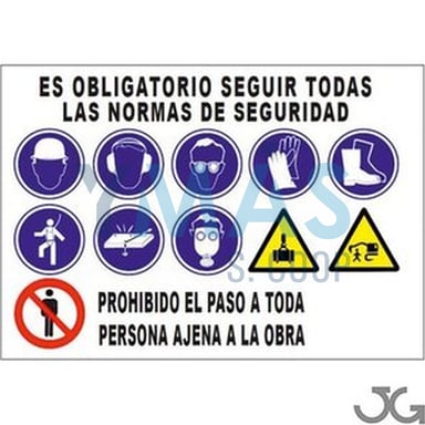 CARTEL OBRA COMBINADO 100X70CM HORIZONTAL 0,4MM