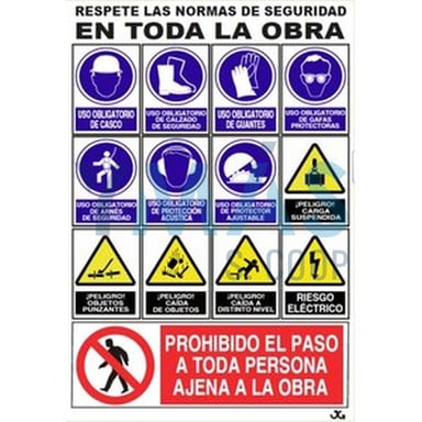 CARTEL OBRA COMBINADO 100X70CM VERTICAL 0,7MM