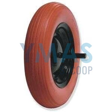 RUEDA C/EJE LLANTA METAL 350/8 IMPINCHABLE