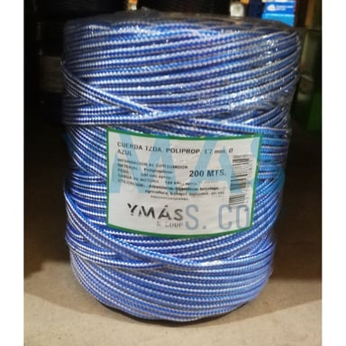 ROLLO CORDON POLIPROPILENO BLANCA-AZUL 200M 4.7MM