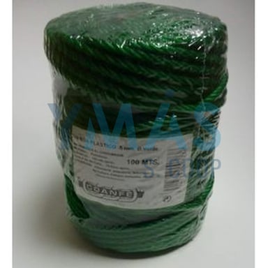 ROLLO CUERDA PLASTICO 5MM 100M VERDE