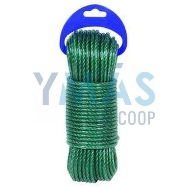 CUERDA CABLEADA PLASTIFICADA 4C 20M 5MM VERDE