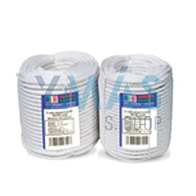 CUERDA CABLEADA NYLON 8MM 100M BLANCO