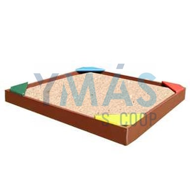 ARENERO MADERA NIÑOS 150X150X25CM 4 ESQUINAS