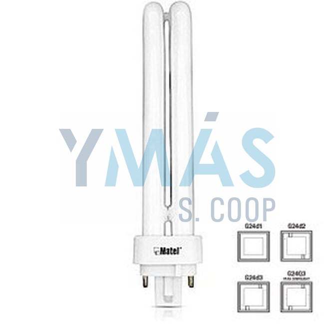 LAMPARA PLC 2 PINS B.CONSUMO 26W G24D3 LUZ FRIA