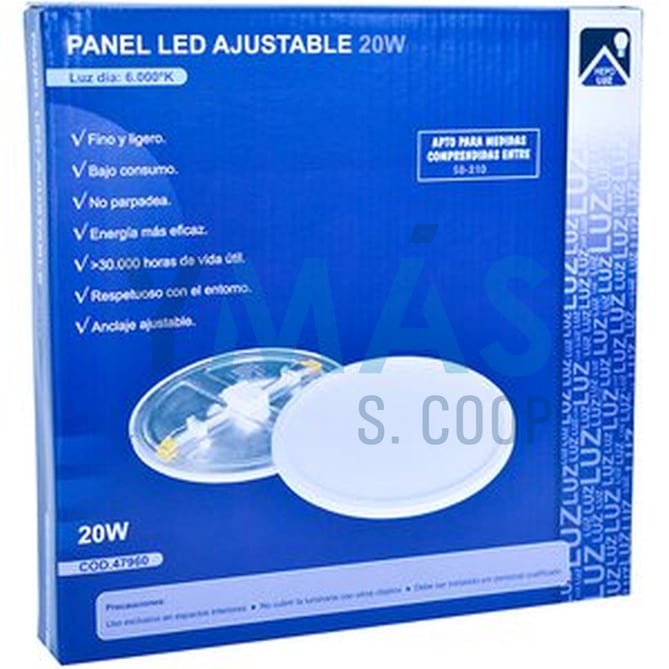 DOWNLIGHT LED RED. AJUSTABLE 20W 4000K 50-210MM