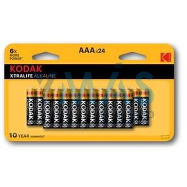 PACK 24 PILAS ALCALINAS AAA LR3 KODAKAK