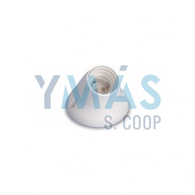 PORTALAMPARA ZOCALO CURVO E-27 BLANCO
