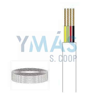 ROLLO CABLE TELEFONO PLANO 100M 4HILOS BLANCO