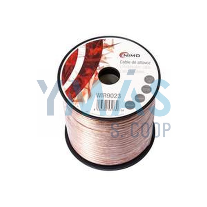 ROLLO CABLE ALTAVOZ 2X1,5 100M TRANSPARENTE