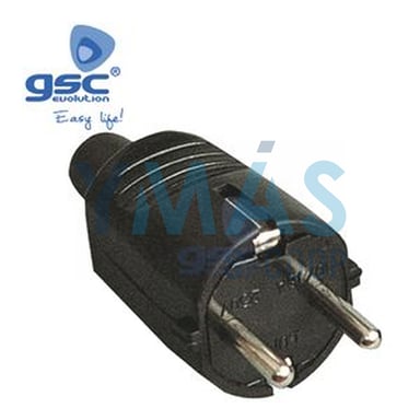 CLAVIJA GOMA 16A 250V 4.8MM NEGRA