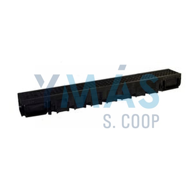 CANALETA+REJILLA PP GRIS 100X13X7,5MM C/CLIP