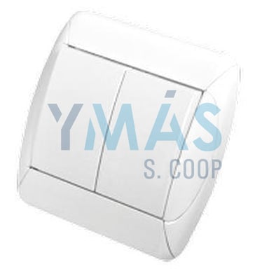 DOBLE CONMUTADOR EMPOTRAR BLANCO