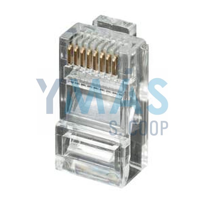 CONECTOR RJ45 8 VIAS TELEFONO TRANSPARENTE