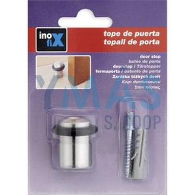 TOPE PUERTA CON TORICA ACERO INOX.