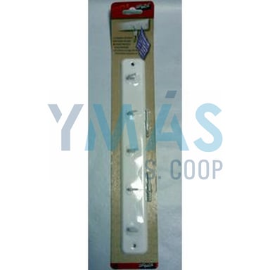 COLGADOR COCINA 5 GANCHOS BLANCO