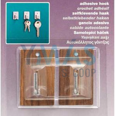 COLGADOR ADHESIVO MADERA (2UND)
