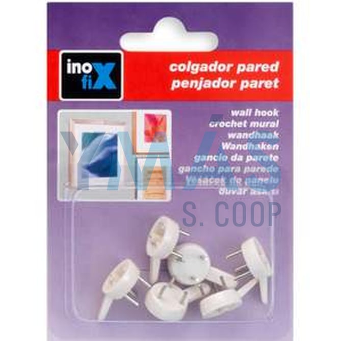 COLGADOR PARED BLISTER 6 UNDS. BLANCO