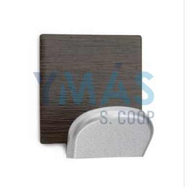 COLGADOR ADHES. C/BASE METAL. MADERA WENGUE (2UDS)