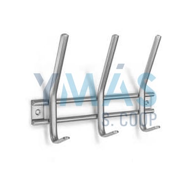COLGADOR ACERO INOXIDABLE 3 GANCHOS DOBLE